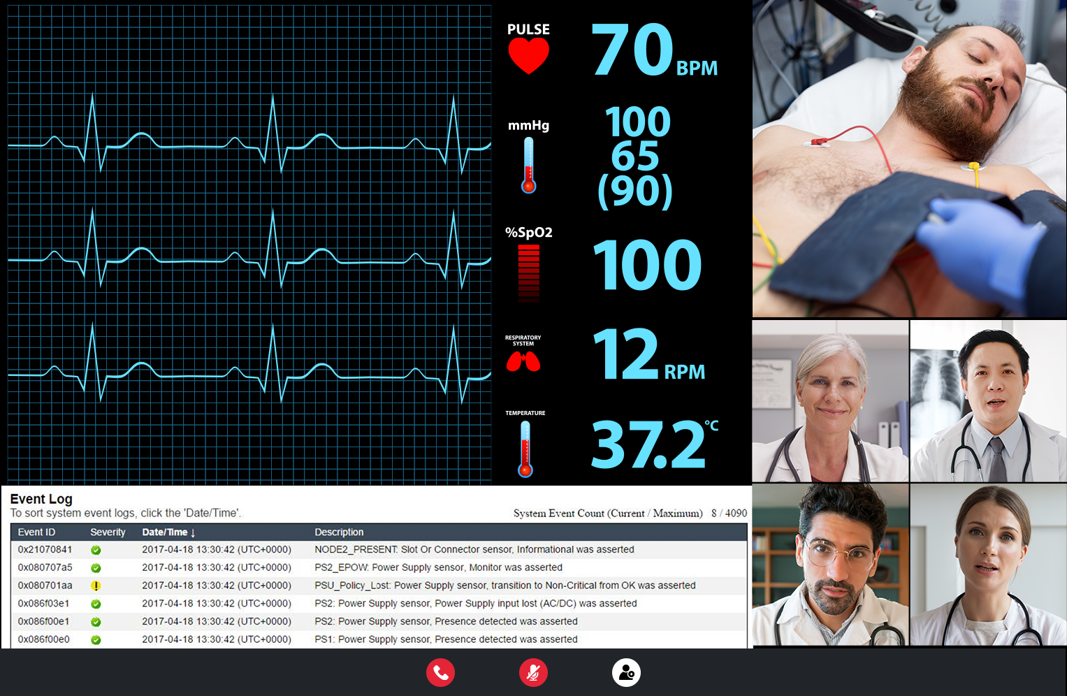 PriusMED live patient vitals and remote clinical collaboration