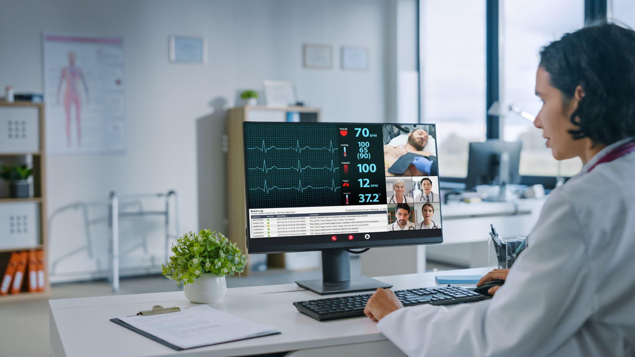 Remote clinician participating in care